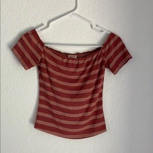 Off the should crop top